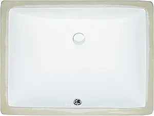 MSI 2015 White Ceramic Undermount Bathroom Sink — main product image