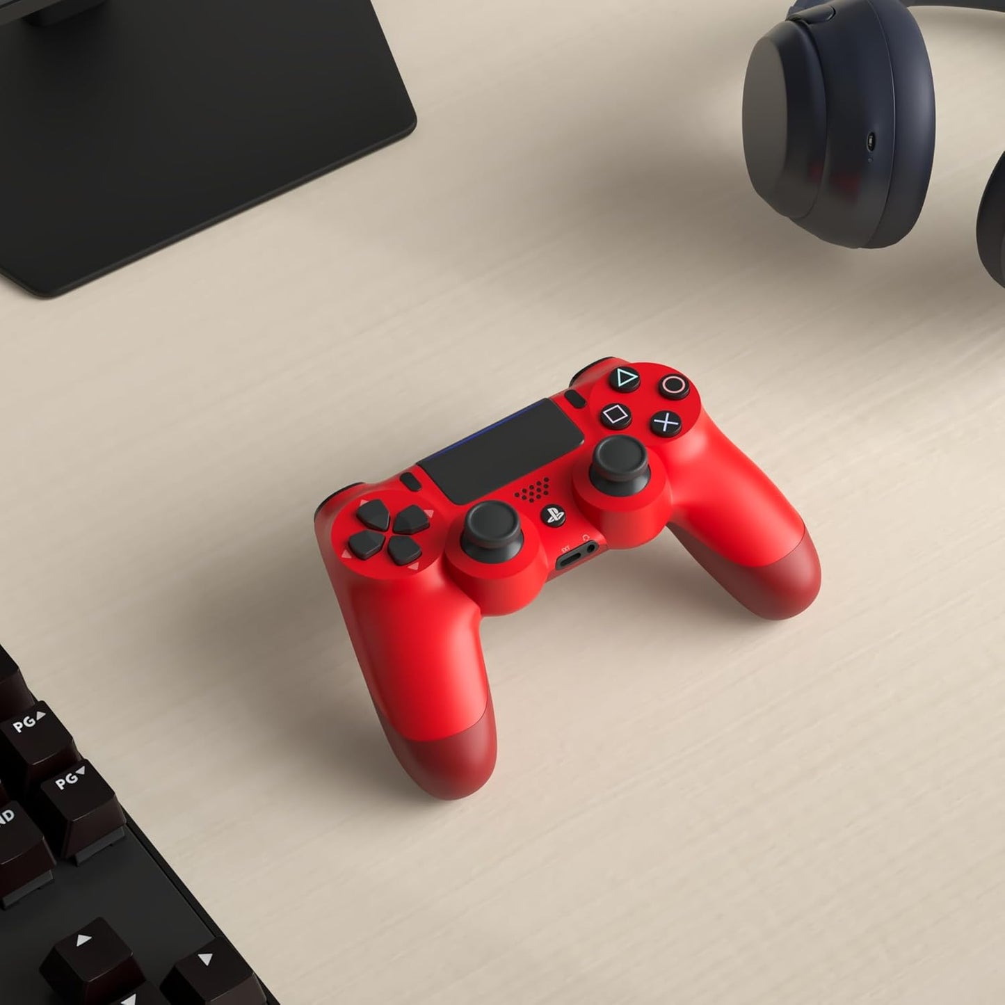 Sony DualShock 4 Magma Red Wireless Controller Renewed