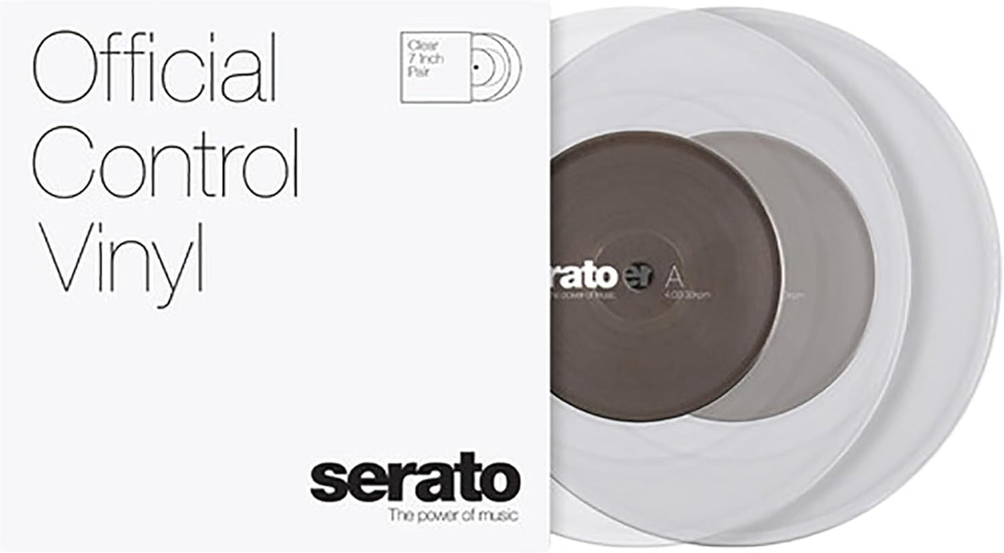 Serato Control Vinyl 10-inch Standard Colors Clear Pair
