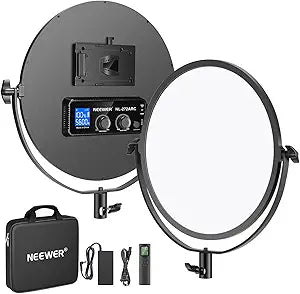 Neewer 10098191 14" Round Dimmable Bi-Color LED Video Light