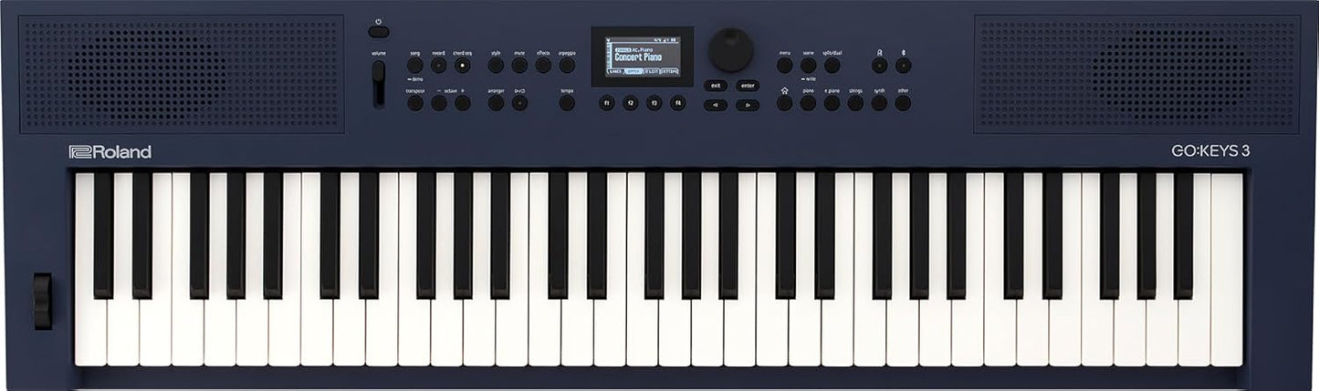 Roland AUS-GOKEYS3-MU-COMBO-STD GO:KEYS 3 Midnight Blue Keyboard Bundle