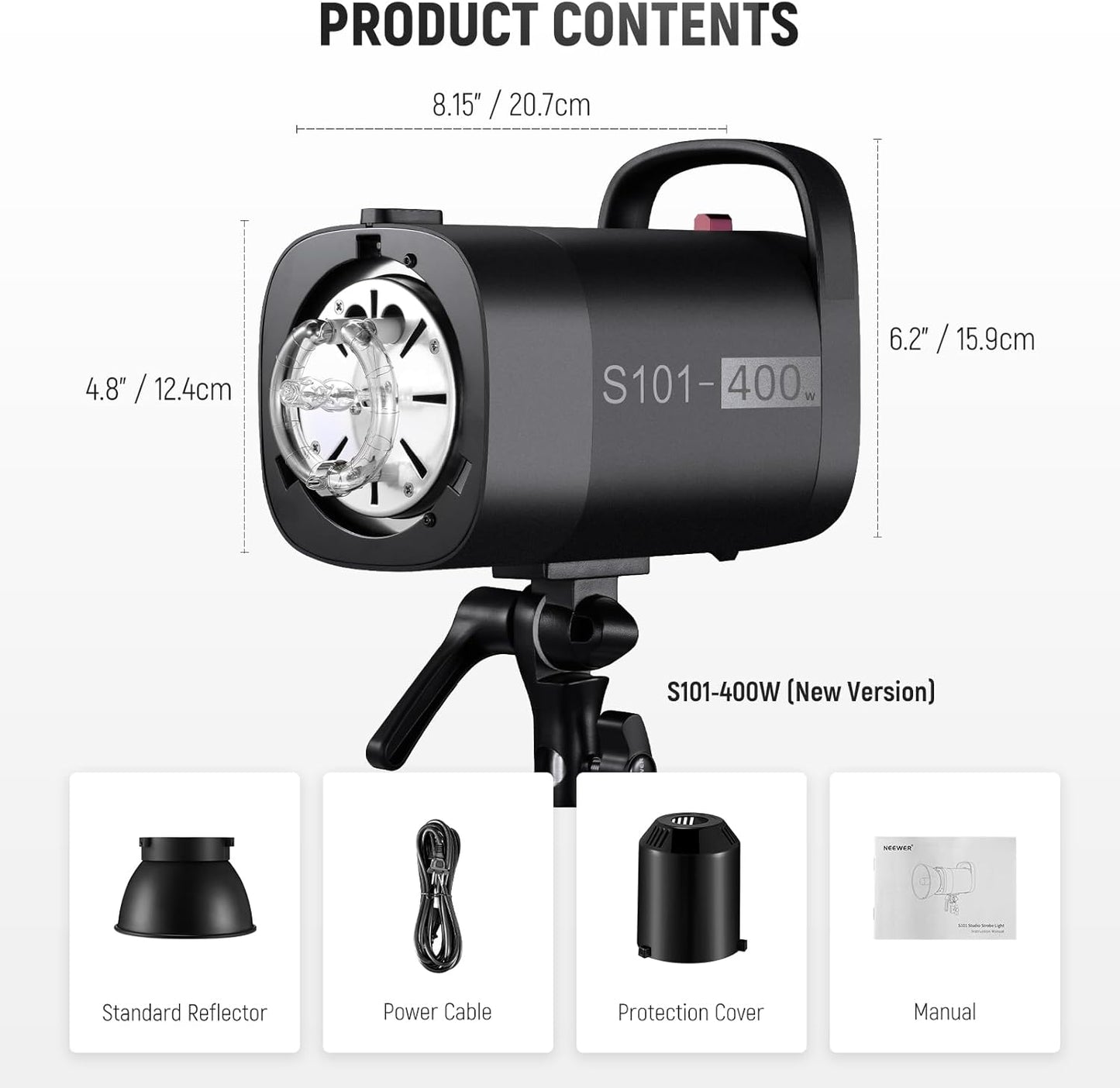 NEEWER S101-400W Studio Strobe Flash with Bowens Mount