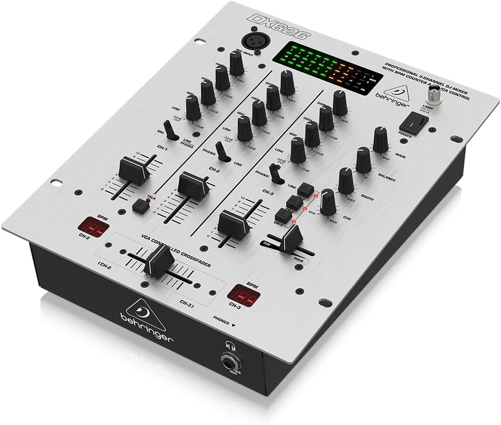Behringer DX626 3-Channel DJ Mixer with BPM Counter
