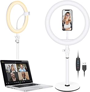 Neewer 10095097 Laptop Computer Selfie Ring Light