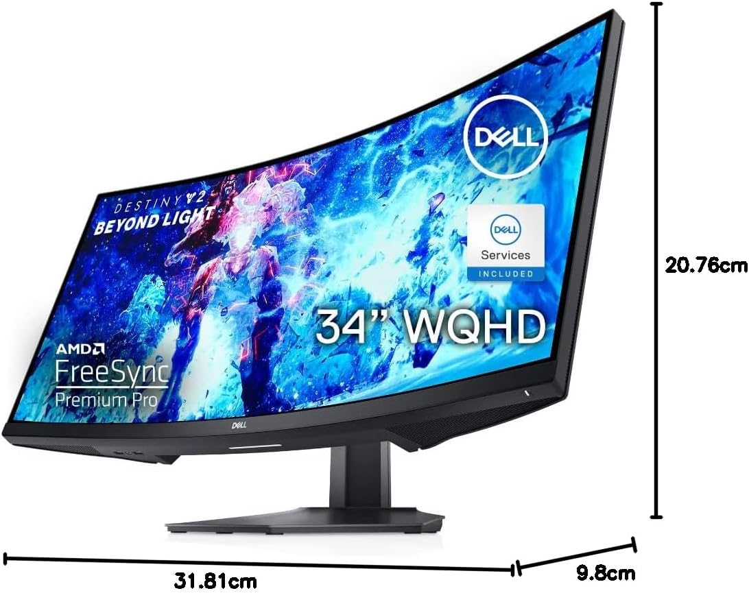 Dell S3422DWG 34-Inch 144Hz Curved Gaming Monitor