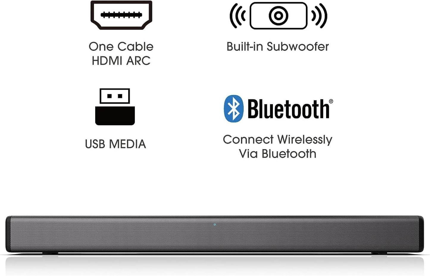 Hisense HS214 Soundbar 2.1ch Subwoofer Renewed