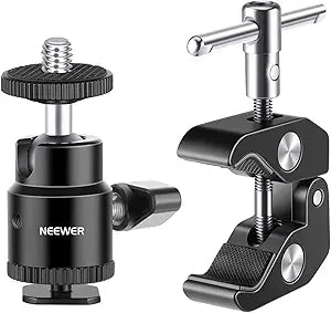 Neewer 10099611 Super Clamp Mini Ball Head Mount