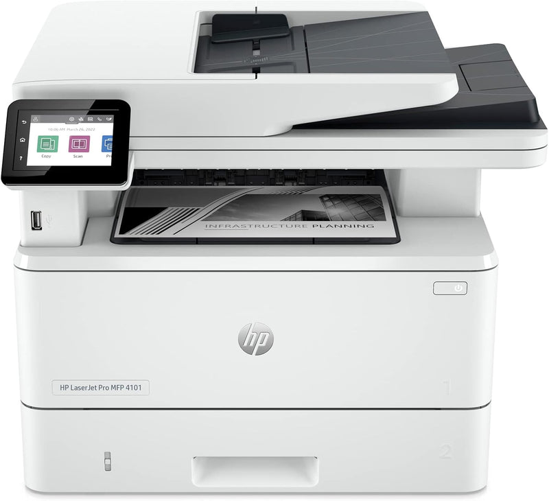 HP 4101fdn LaserJet Pro MFP Black & White Printer — main product image