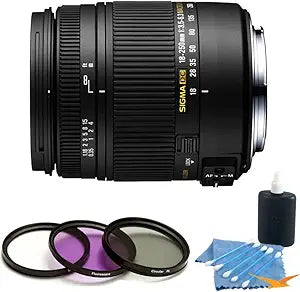 Sigma E1SG18250SEOS2 18-250mm Macro Lens Canon EF Bundle