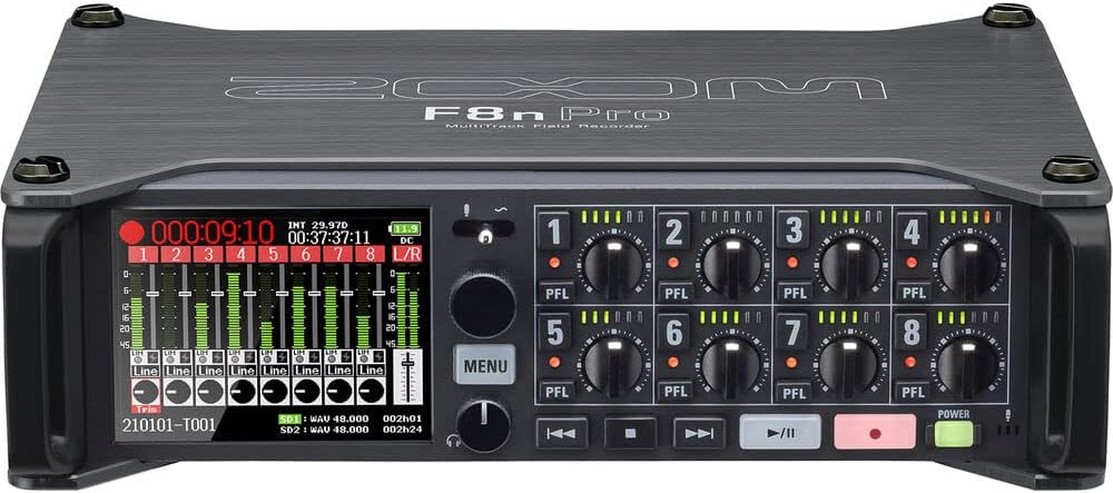 Zoom F8n Pro Multitrack Field Recorder Bundle