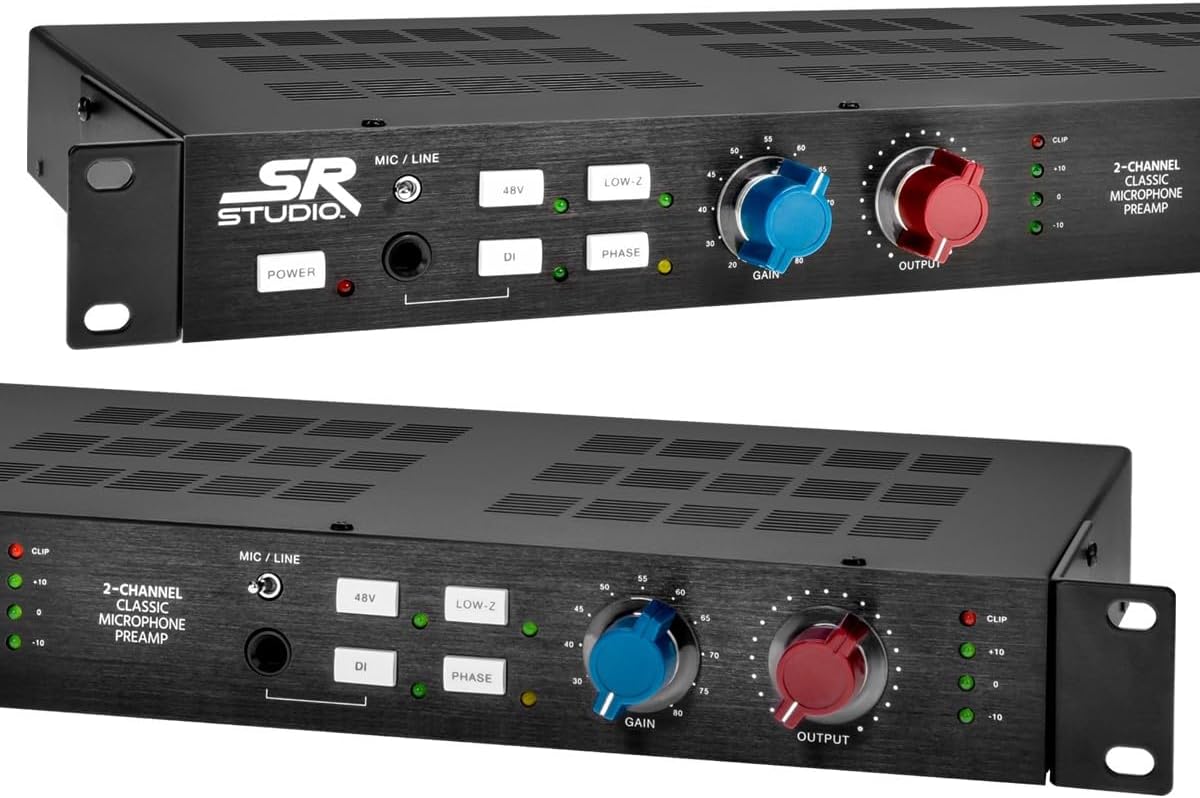 Monoprice 600083 Studio Microphone Preamp 2-Channel 1073-Style