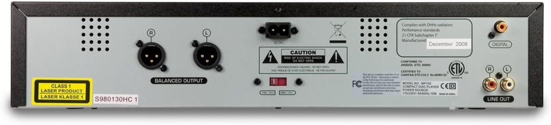 Numark MP102 Rackmount Single CD Player DJ