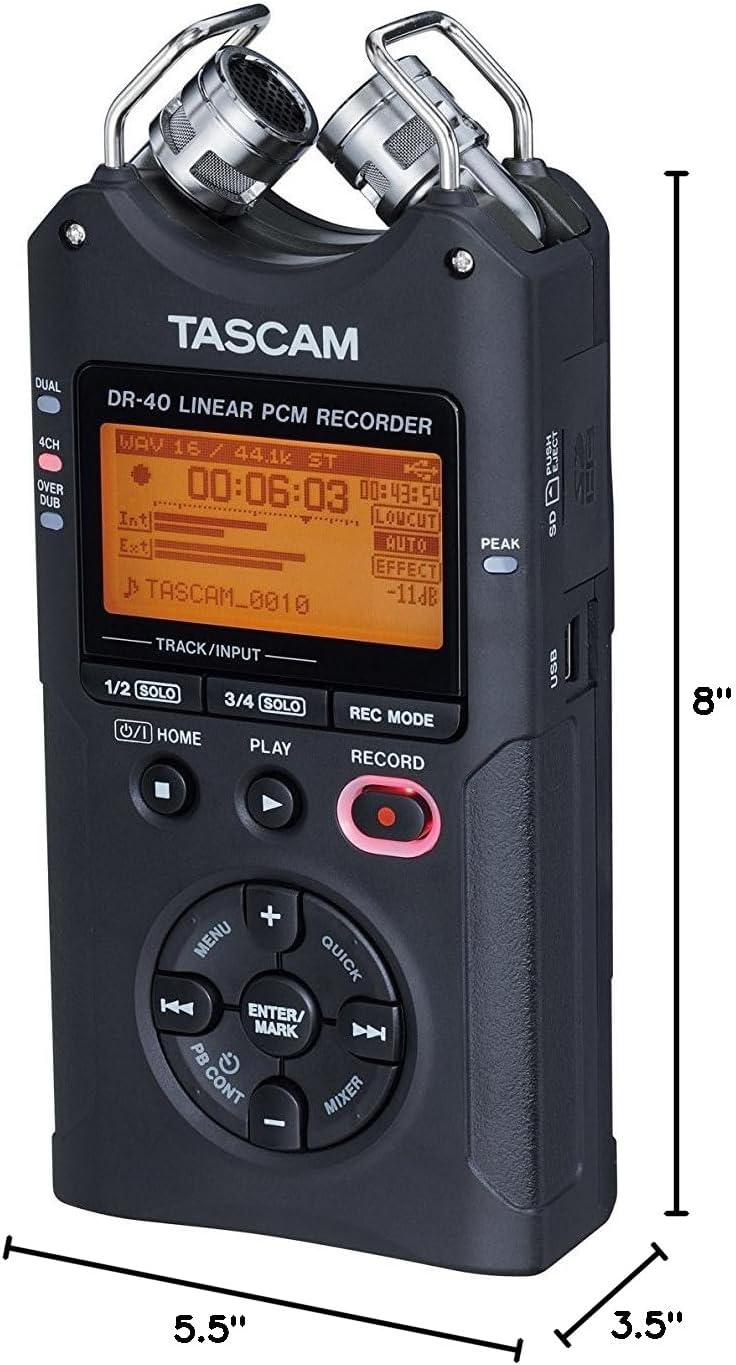 Tascam DR-40 Portable 4-Track Digital Recorder