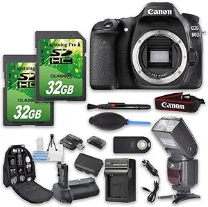 Canon EOS 80D DSLR Camera Bundle (Renewed)