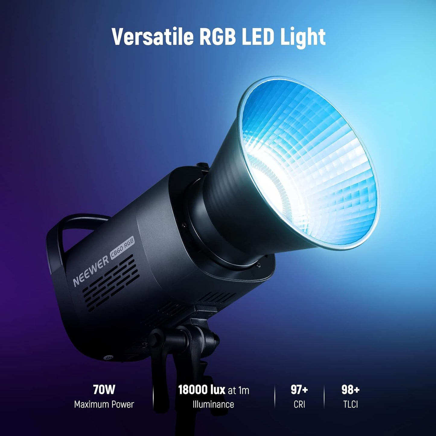 Neewer CB60 RGB 70W LED Video Light Bowens Mount