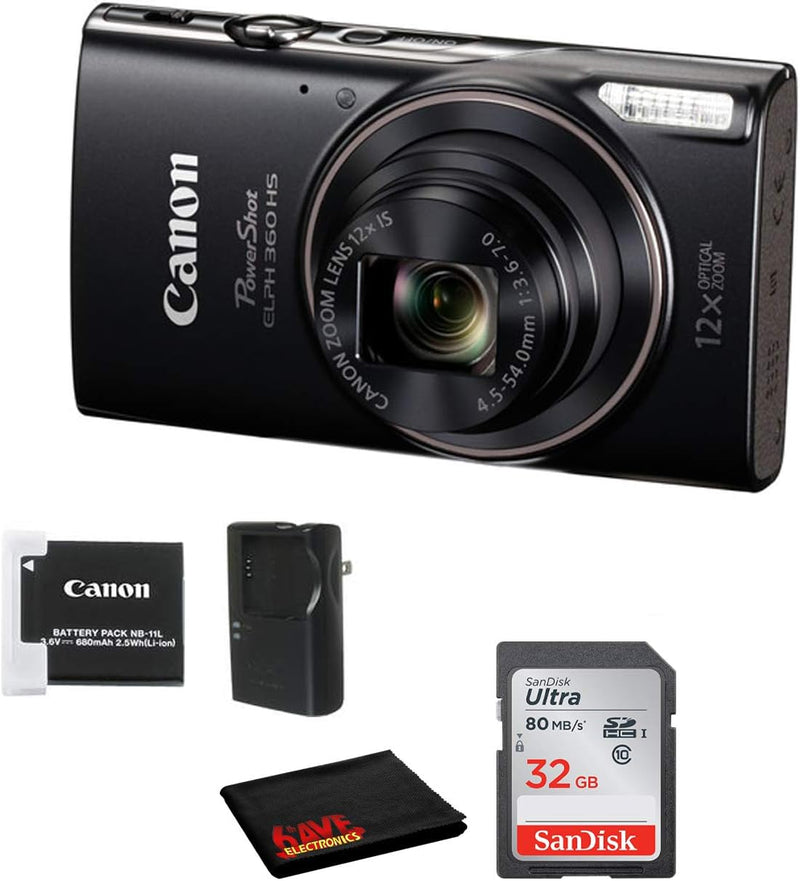 Canon Elph 360 HS Digital Camera Bundle Renewed — main product image
