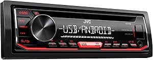 JVC KD-R490 Single DIN Car Stereo Receiver USB AUX — main product image