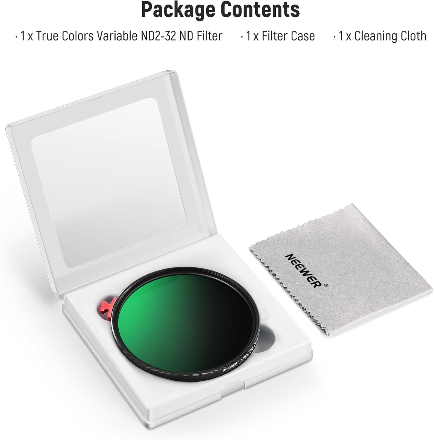 Neewer NW SERIES S 58mm Variable ND Filter - True Color, 1-5 Stops