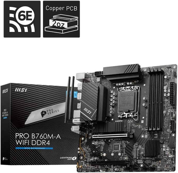 MSI PROB760MAWID4 DDR4 WiFi mATX Motherboard