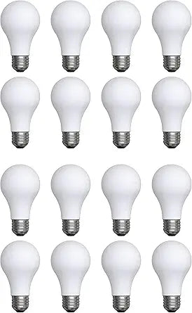 GE 32016 Classic 43-Watt Dimmable A19 Halogen Light Bulbs 16-Pack