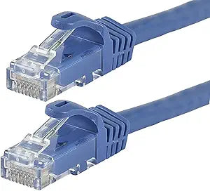 Monoprice 111261 Cat5e Ethernet Cable 1ft Blue Snagless
