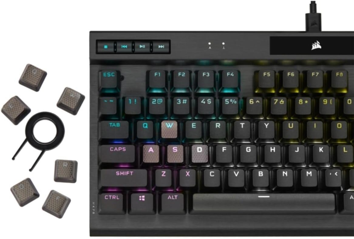 Corsair CH-9119014-NA K70 RGB TKL Mechanical Gaming Keyboard Cherry MX Speed