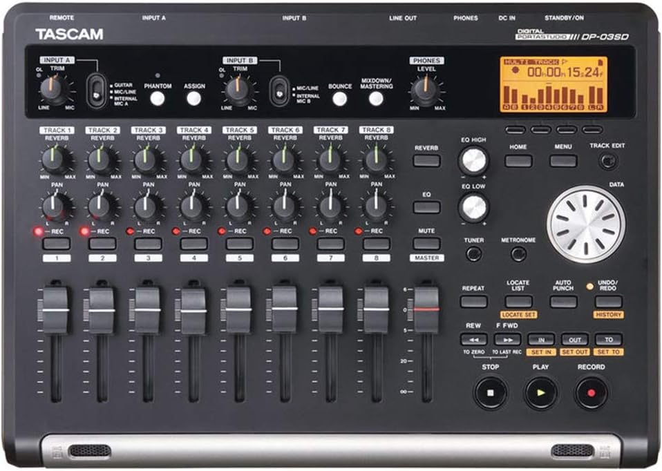 Tascam DP-03SD Digital Portastudio 8-Track Recorder 16GB Bundle