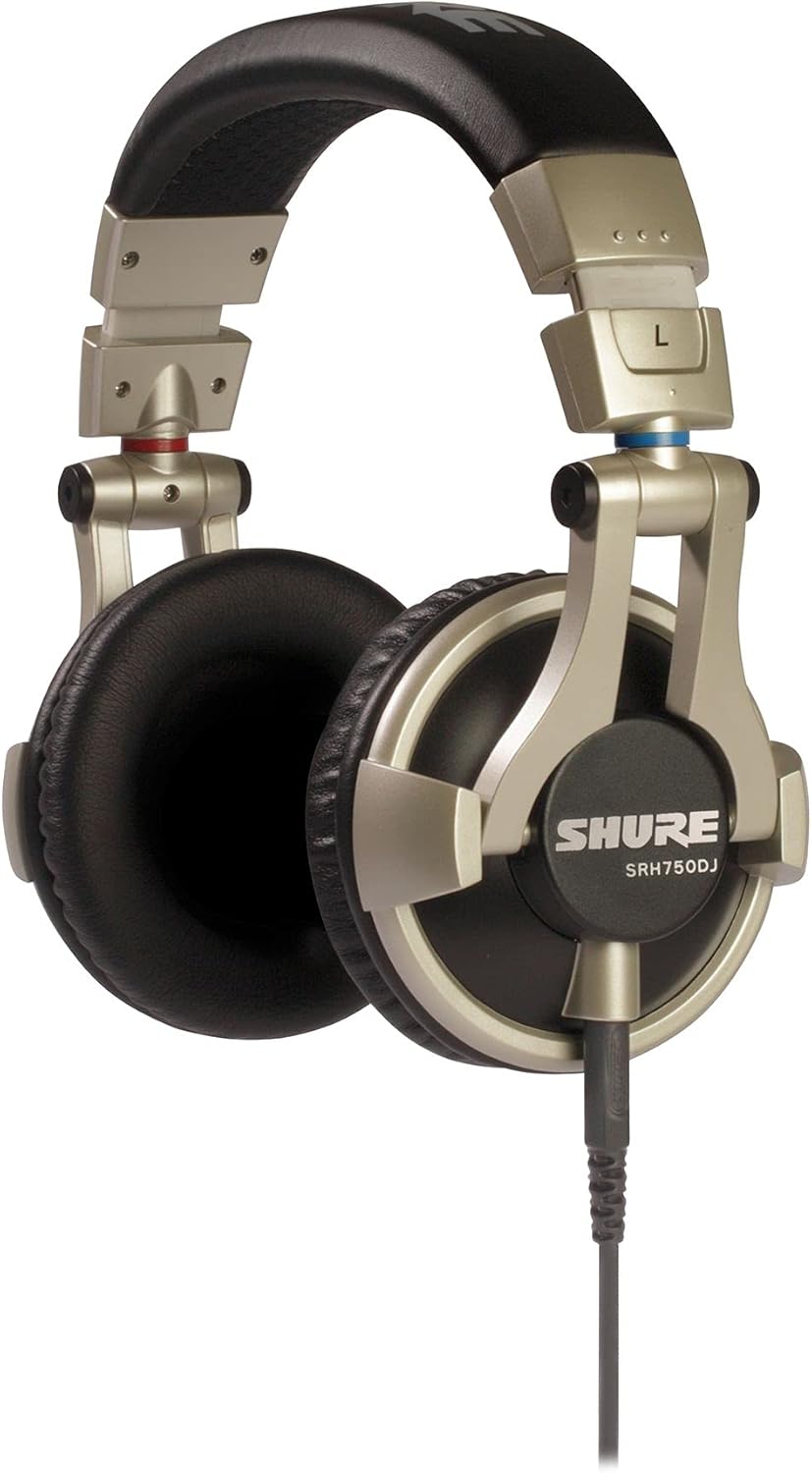 Shure SRH750DJ Professional DJ Headphones - Enhanced Bass