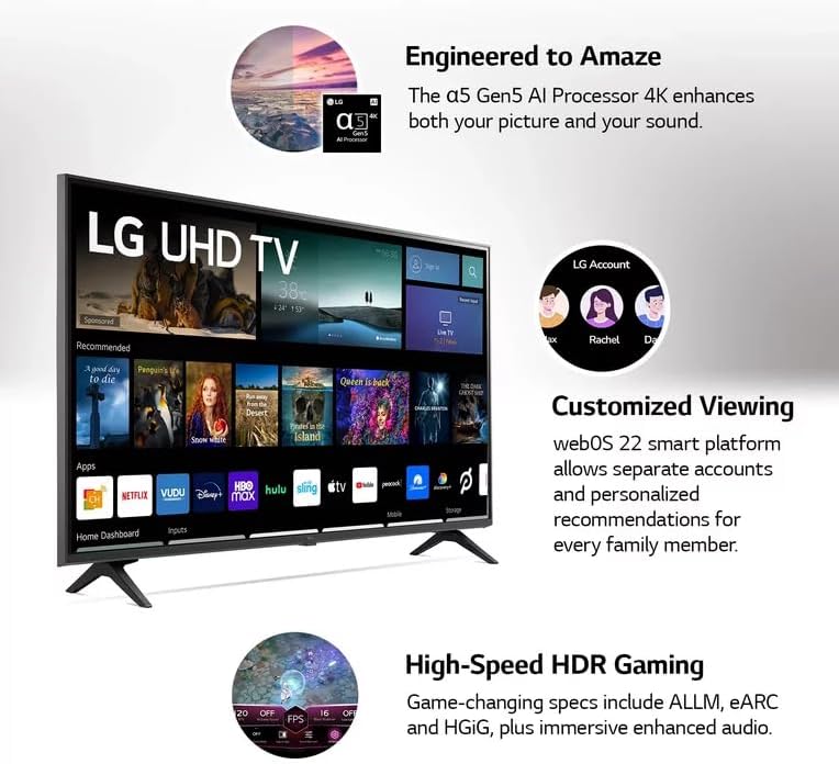 LG 55UQ7070Z 55-Inch 4K UHD Smart LED TV - Alexa Compatible