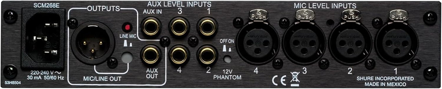 Shure SCM268 4-Channel Microphone Mixer