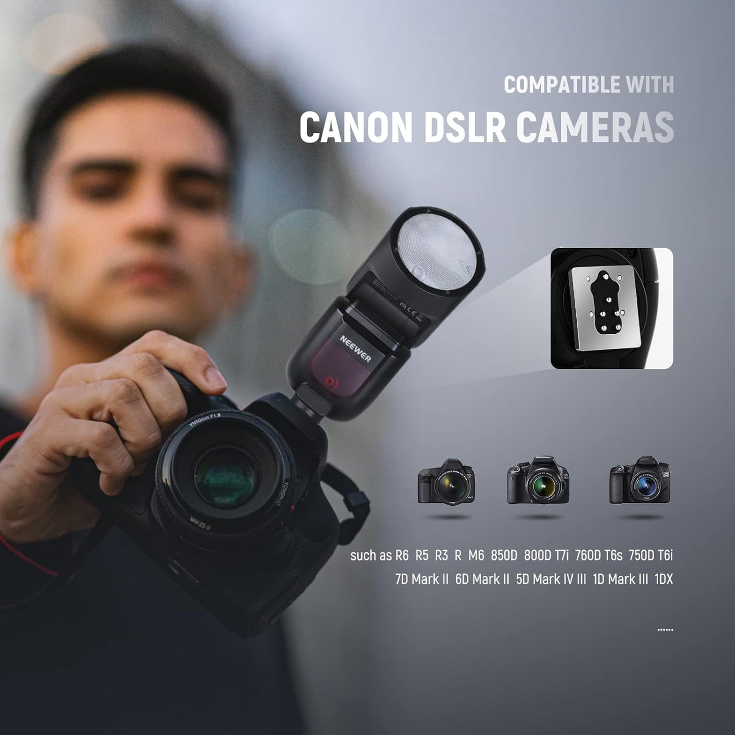 Neewer 10101520 Z1-C TTL Speedlite Flash Kit Canon