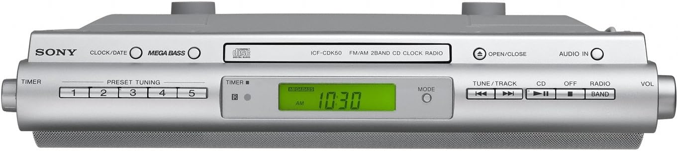 Sony ICFCDK50 Under Cabinet Kitchen CD Clock Radio