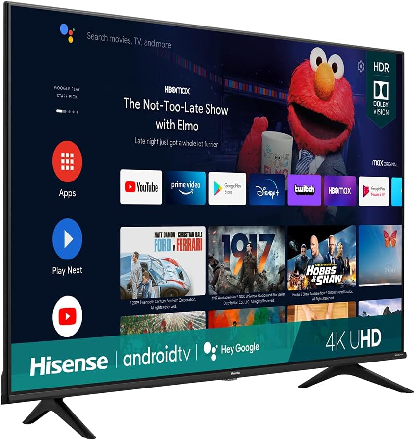 Hisense E6HIS65A6G 65-Inch 4K UHD Android TV Bundle