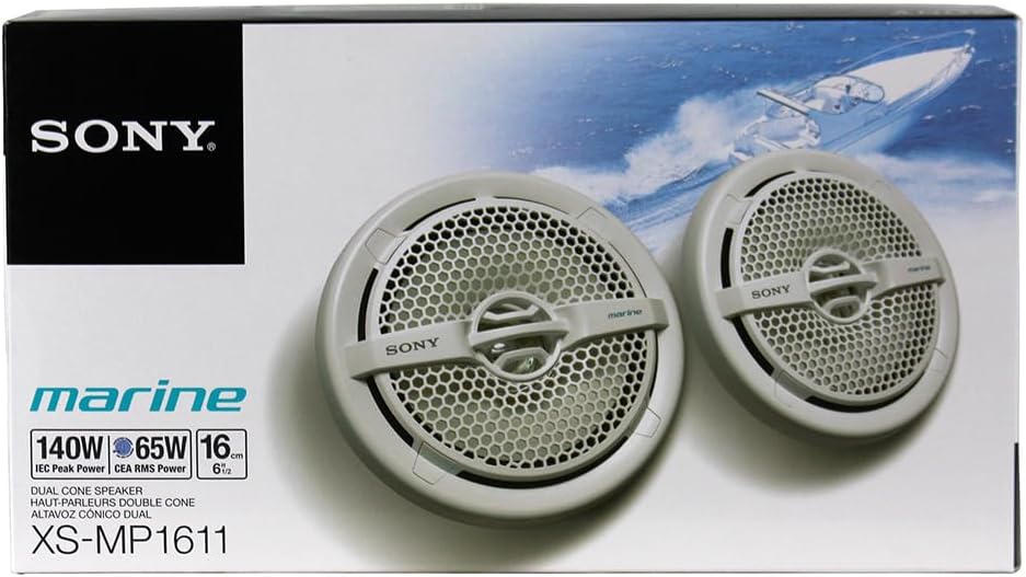 Sony XSMP1611.U Marine Audio Speakers 6.5 Inch Dual Cone