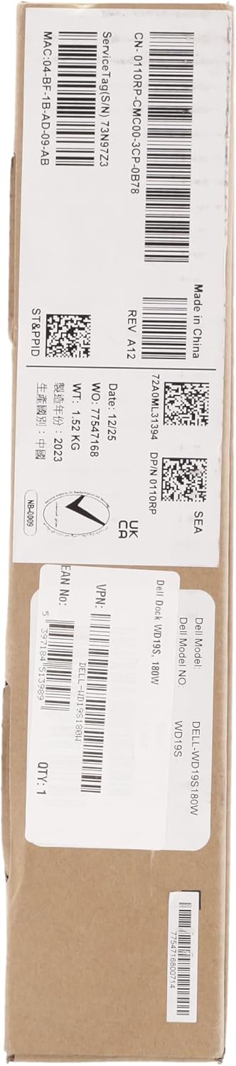 Dell WD19S Dock USB-C 180W Power Delivery