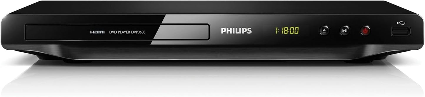 Philips DVP-3680 Multi Region Zone Free DVD Player HDMI