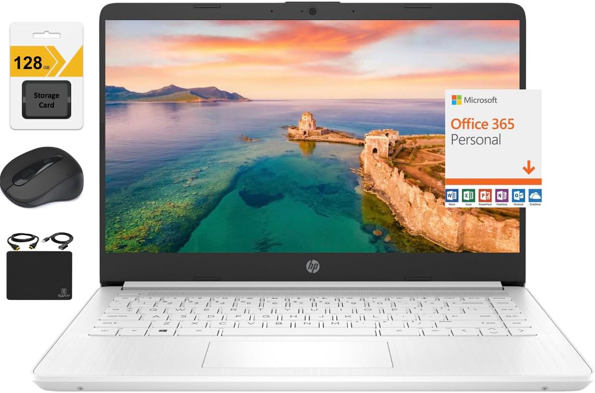 HP Newest HP 14 Inch Laptop Intel Celeron 8GB 192GB SSD Windows 11