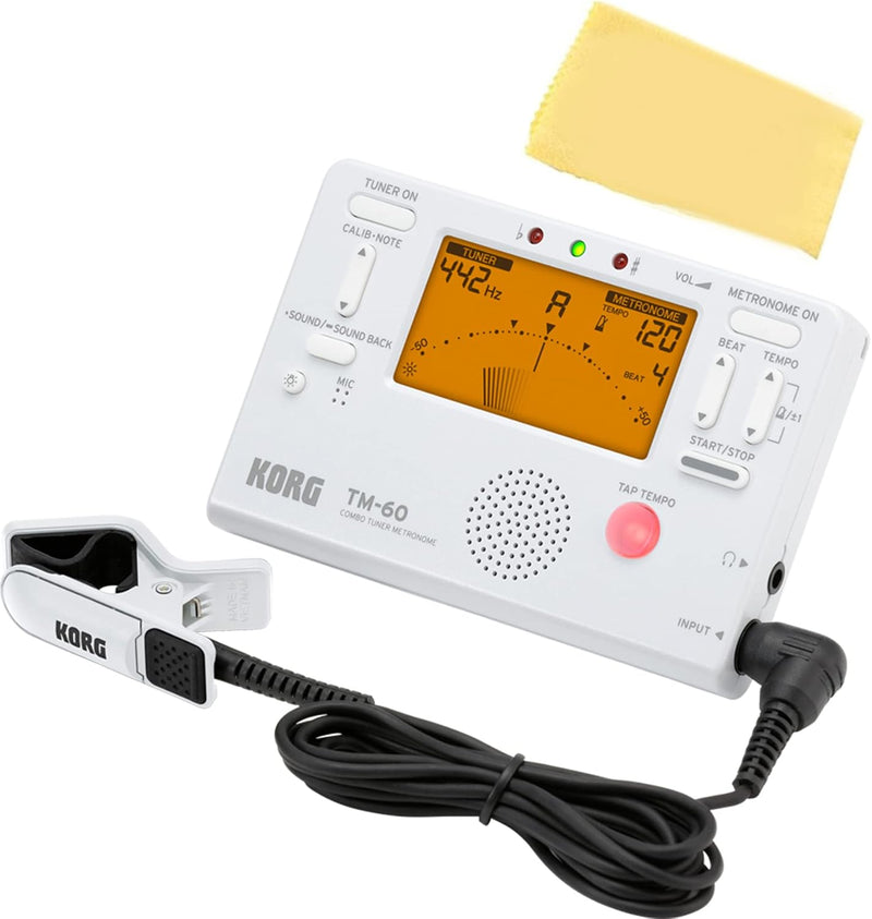 Korg AUS-TM60CWH-COMBO-STD Tuner Metronome with Contact Mic — main product image