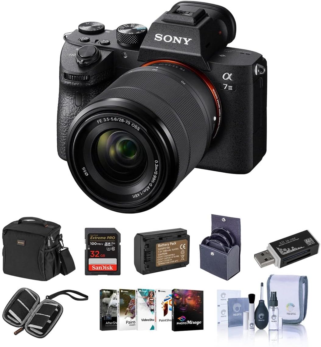 Sony Alpha a7 III 24MP 4K Mirrorless Camera with 28-70mm Lens Bundle