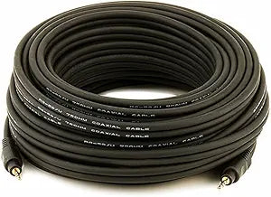 Monoprice A/V Cable 3.5mm M/M Black 50ft Audio Cord