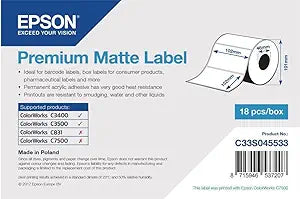Epson C33S045533 102x152mm Die Cut Matte Labels