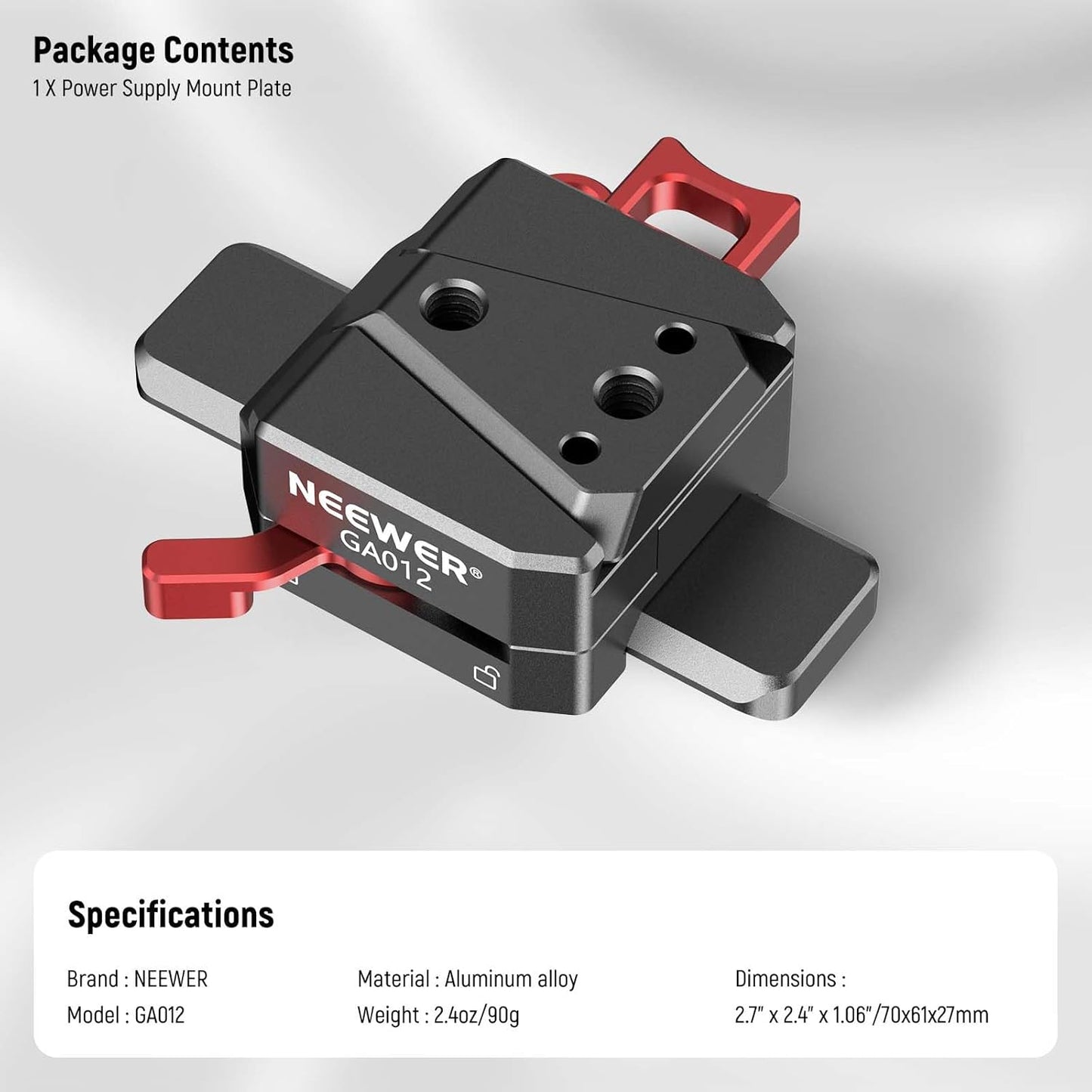 Neewer 10103281 Mini V Mount Battery Plate Gimbal