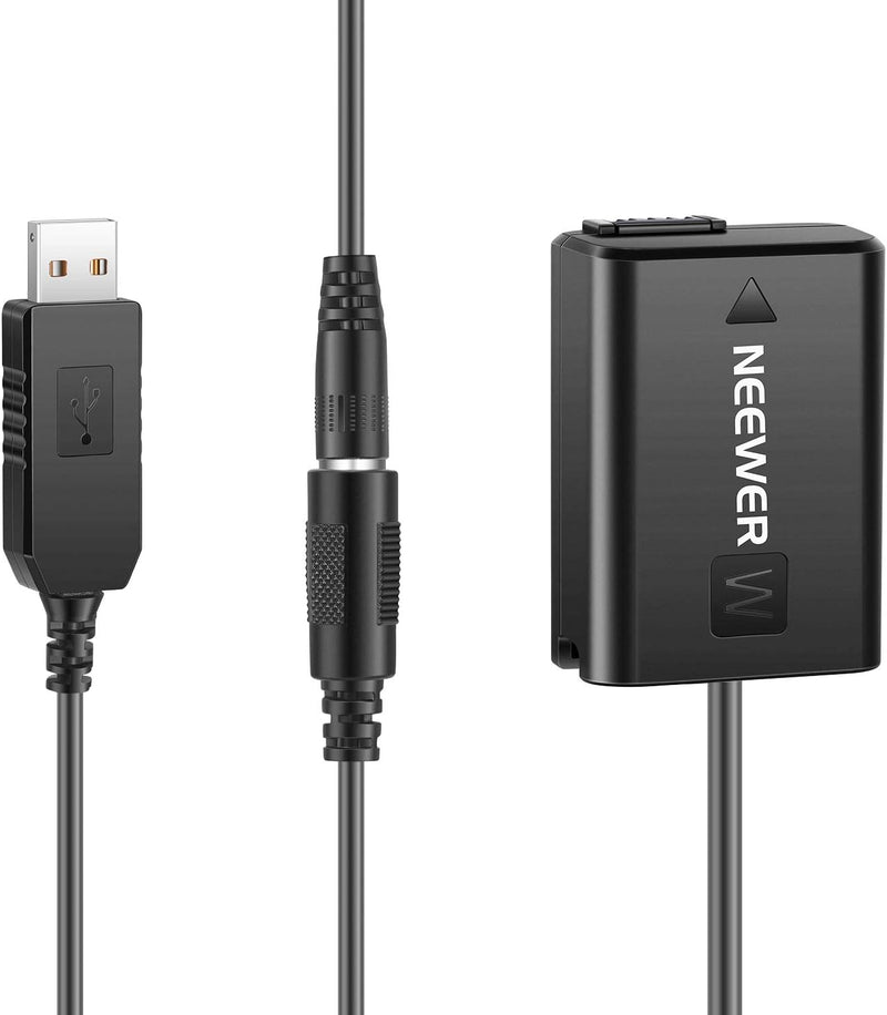 Neewer 10097839 NP-FW50 Dummy Battery USB Power Adapter — main product image