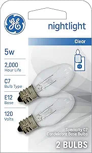 GE 27979 C7 Night Light Bulbs - 5 Watt, 24-Pack