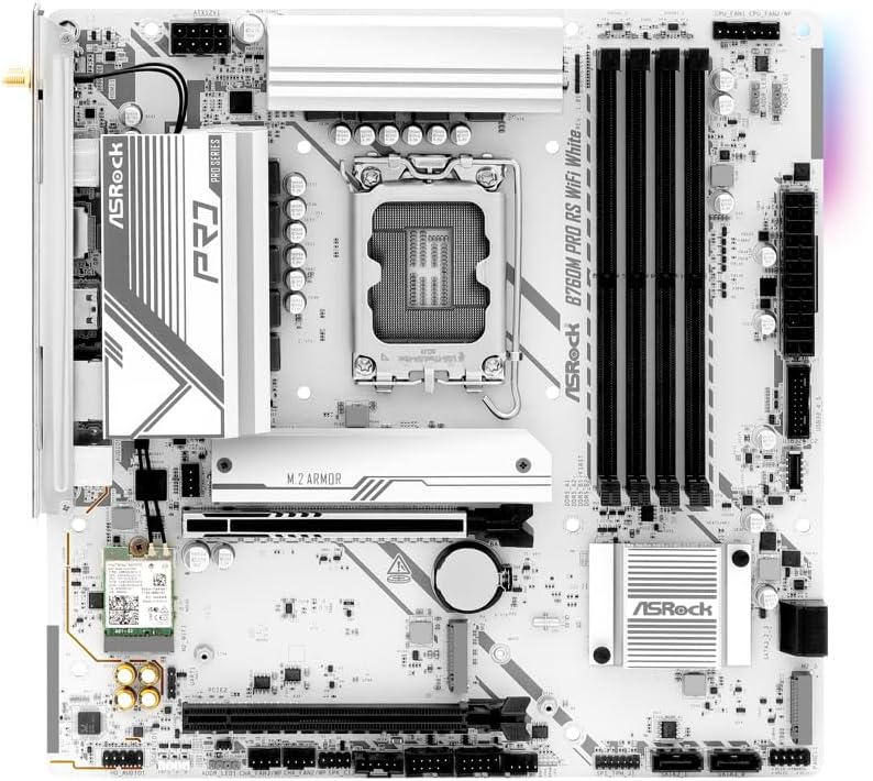 ASRock B760M PRO RS WIFI White Micro ATX DDR5 Motherboard