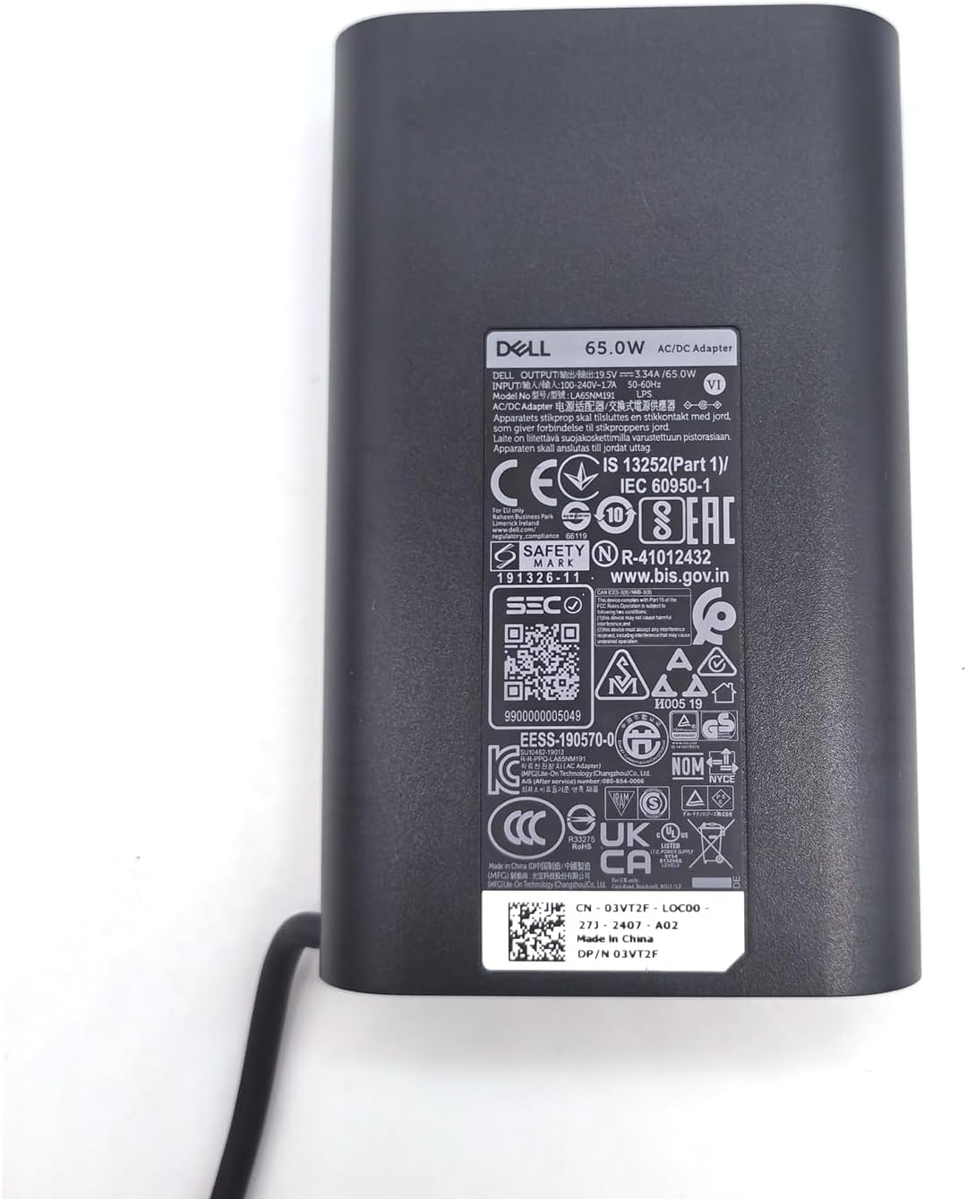 Dell LA65NM191 65W Laptop Charger Adapter
