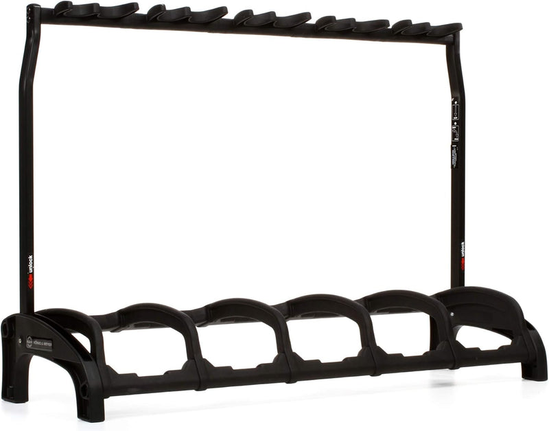 K&M 17515.016.55 Guardian 5-Guitar Rack Stand Black — main product image