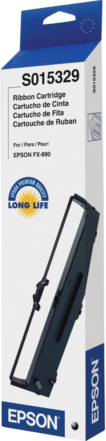 Epson S015329 FX-890 Black Fabric Printer Ribbon Cartridge