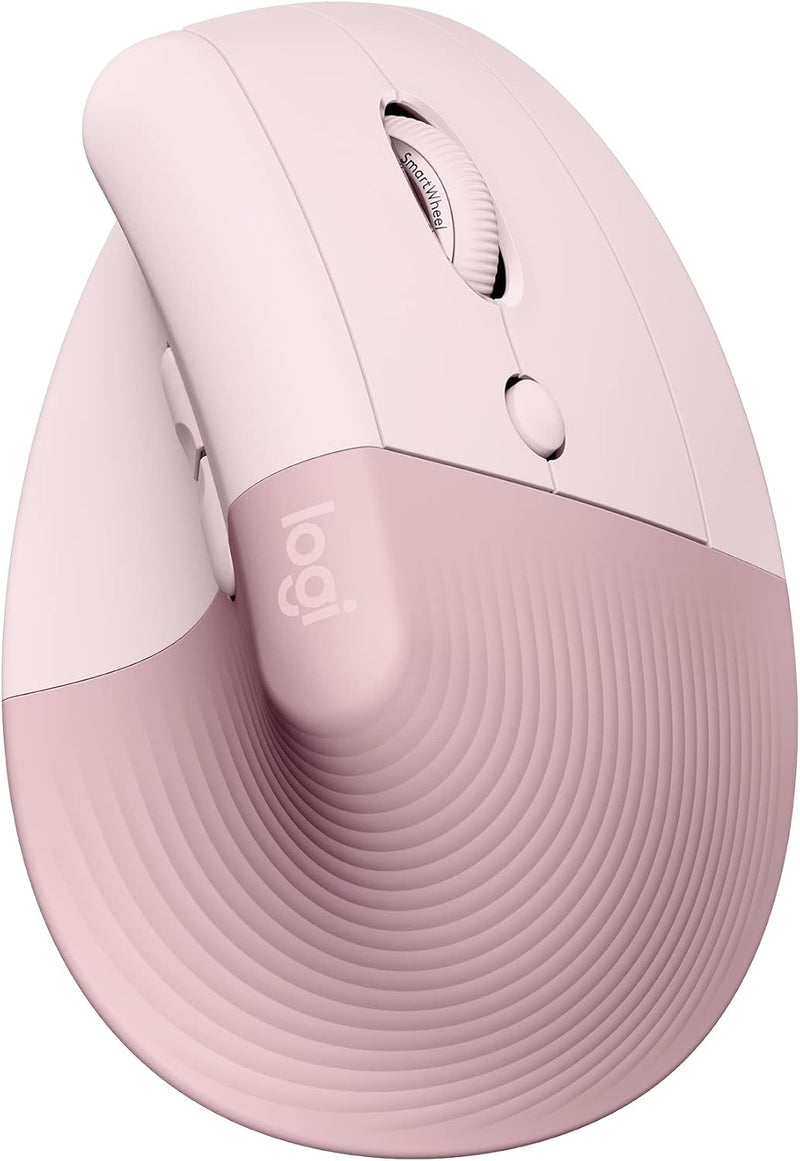Logitech 910-006472 Lift Ergonomic Vertical Wireless Mouse - Rose — main product image