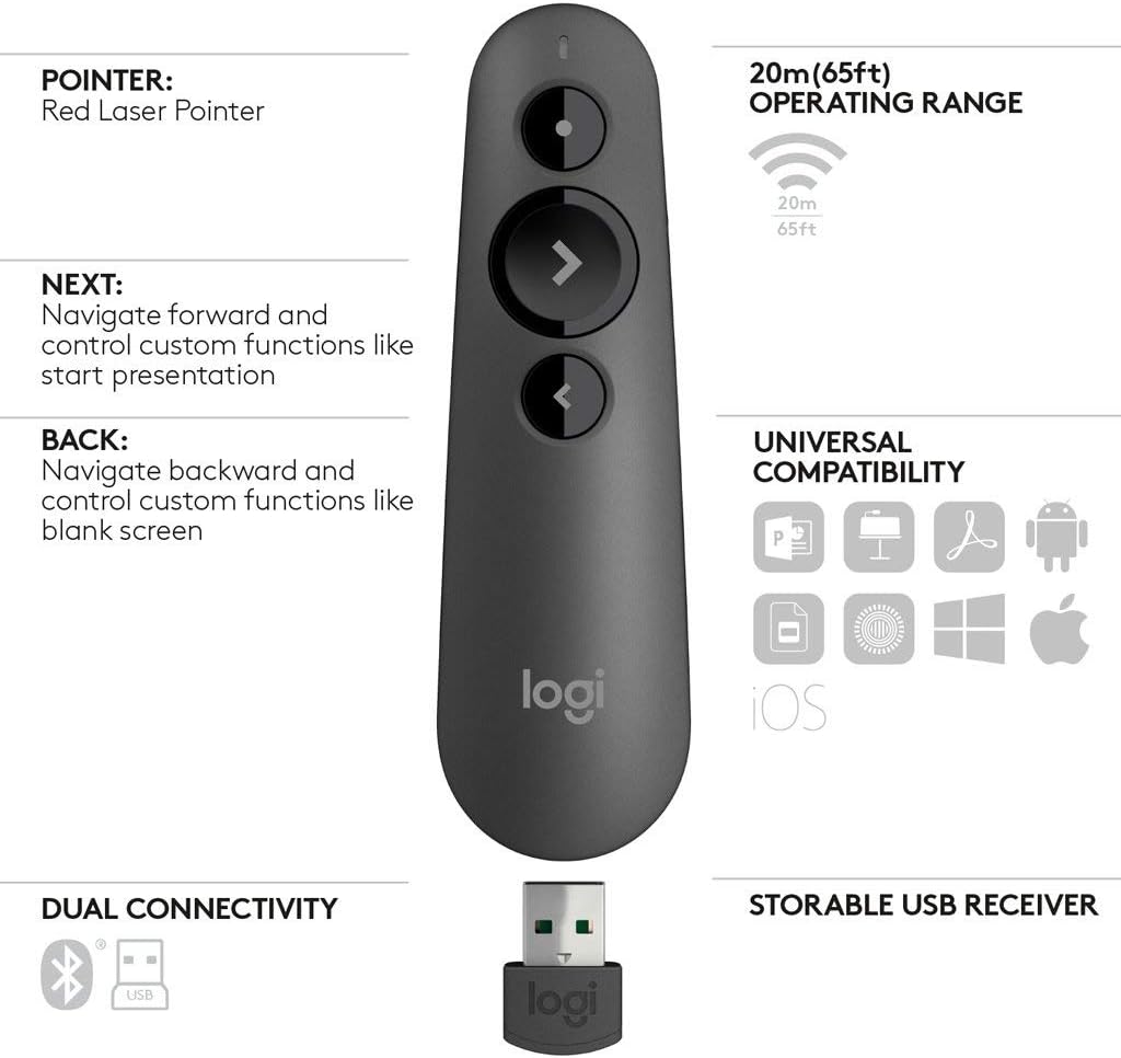 Logitech R500 Wireless Presentation Remote Renewed